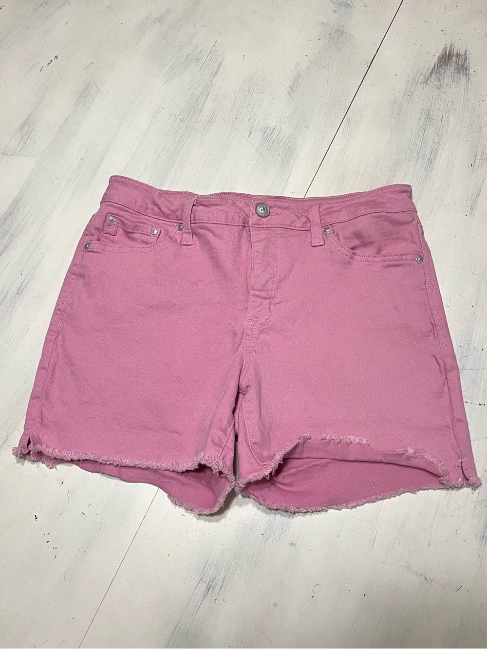 Seven7 Pastel Lavender Stretch Denim Weekend Short Cut Offs Sz 10